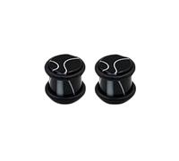 Hoisy Dilatatori per Orecchie 2 Pezzi, Dilatatori Lobo Kit 2.5mm(8G), Cilindro con Silicone, Acrilico, Nero