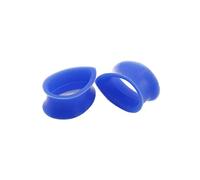Hoisy Dilatatori per Orecchie Set da 2, Dilatatori Orecchie 18mm(11/16 inch), Goccia D'Acqua, Silicone, Blu