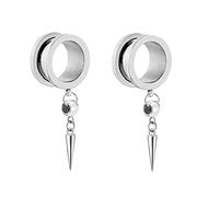 Hoisy Dilatatori per Orecchie Set da 2 Pezzi, Set Dilatatore Lobi 20mm(3/4 inch), Rotondo con Cono, Acciaio Inossidabile, Argento