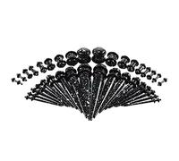 Hoisy Dilatatori per Orecchie Set da 36 Pezzi, Dilatatore Orecchino Kit 1.6mm-10mm(14G-00G), Set Piercing Orecchio Cono e Rotondo, Acrilico, Nero