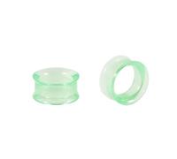 Hoisy Dilatatori Set da 2 Pezzi, 14mm(9/16 inch) Tunnel per Orecchie, Cavo Rotondo, Acrilico, Verde