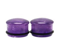 Hoisy Set da 2 Dilatatori per Orecchie, 12mm(1/2 inch) Dilatatori Lobo Set, Rotondo con Silicone, Pietra, Viola