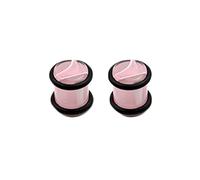 Hoisy Set da 2 Pezzi Dilatatori per Orecchie, Set Dilatatori Lobo 2.5mm(8G), Cilindro con Silicone, Acrilico, Rosa