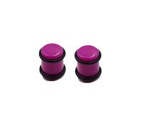 Hoisy Set da 2 Pezzi Dilatatori, Set Dilatatori Lobo Tunnel 5mm(4G), Cilindro con Silicone, Acrilico, Viola