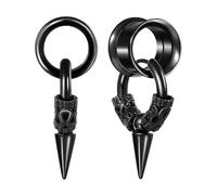 Hoisy Set di 2 Dilatatori Pendente, Piercing Dilatatori Acciaio Inossidabile 20mm(3/4") con Cono