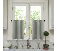 Hoisy Set di 2 tende corte per sala da pranzo, larghezza 107 cm, con occhielli