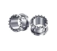 Hoisy Set di Dilatatori 2Pezzi, 10mm(00G) Kit Dilatatori Orecchio, con Cono, Acciaio Inossidabile, Argento
