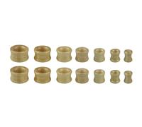 Hoisy Tunnel per Orecchie 14PCS, Dilatatore Orecchio Set 10mm(00g), Cavo Rotondo, Legno, Cachi