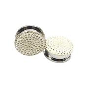 Hoisy Tunnel per Orecchie Set da 2, Dilatatori Lobo Kit 5mm(4G), Rotondo con Zirconia Cubica, Acciaio Inossidabile, Bianco