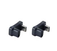 Hoite Adattatore USB C da 180 gradi, 2 pezzi, connettore angolato con 10 Gbps, angolo di ricarica rapida PD100W per Steam Deck, Switch, laptop, tablet