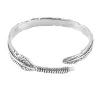 Hoite Bracciale Con Piume Per Donna E Uomo, in Argento, Stile Boho, Con Piume, Bracciale Rigido, Regalo Per Ragazze