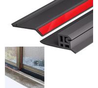 Hoiweqr Barriera Antipioggia per Finestre, Striscia Antipioggia Universale in Gomma Nera - Facile Installazione, Resistente, Protezione Anti-Pioggia, Appositamente per Finestre Scorrevoli(2m(6.6ft))