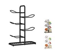 Hoiweqr Rastrelliera da Basket, Scaffale Stoccaggio Attrezzature Sportive, Robusto E Stabile, Conservazione su più Livelli, Ideale per Pallavolo, Calcio E Pallacanestro, Rastrelliera per Palloni