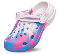 HOIYHEK Zoccoli unisex per bambini e ragazze, zoccoli classici marmorizzati tie-dye, pantofole antiscivolo su scarpe da acqua, spiaggia, piscina, giardino, tempo libero per bambini/piccoli/grandi