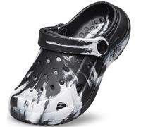 HOIYHEK Zoccoli unisex per bambini e ragazze, zoccoli classici marmorizzati tie-dye, pantofole antiscivolo su scarpe da acqua, spiaggia, piscina, giardino, tempo libero per bambini/piccoli/grandi