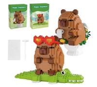 Hojalis 2Set Blocchi da Costruzione Capybara, Capibara Mini Building Blocks Set, Mini Mattoncini da Costruzione Capybara con Istruzioni, Capy Bara MiniMattoncini per Bambini e Adulti