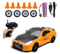 Hojalis Macchina Telecomandata Drift, 1:24 RC Drift Car per Bambini, Auto Telecomandata Bambino con Luce LED, 15 KM/H 2.4GHz Deriva Telecomandata Auto 4WD, per Bambini di Età Superiore agli 8 Anni