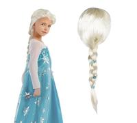 Hojalis Parrucca Elsa, Parrucche di Elsa, Parrucca Rapunzel Bambina, Principessa ParruccaBionda, PrincipessaParrucca Treccia per Bambini Cosplay Parruccas per Halloween Carnevale Idea Regalo