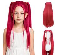 Hojalis Parrucca Hun-ter Cosplay Per Bambini, 100 cm Mi-r-a Parrucca Rosa, Capelli Lunghi Dritti, Demone Hun-ters CosplayParrucca, Realistiche Accessoris Cosplay Per Halloween, Feste Di Carnevale