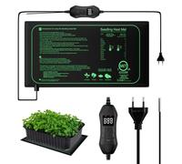 Hojalis Tappetino Riscaldante per Piante, 20 a 45°C 220V, Termostato per Tappetino Termico per Piantine, Impermeabile IPX4, con Termostato per Piantine, Animali Domestici e Rettili, 25 x 52 CM
