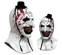 Hojalis Terrier Maschera Art the Clown, maschera horror Clown, maschera horror, maschera halloween, clown, maschera horror in lattice con cappello, costume cosplay horror sanguinoso accessorio per