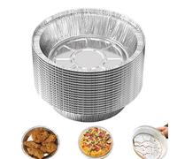 Hojas Forros Para Freidora De Aire - Fundas Redondas Impermeabile al aceeite para Cestas de Vapor | 50 Piezas Bandeja de Papel de Aluminio para Hornear Vaporera Tostadora Horno Cocina