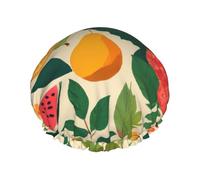 hojas tropicales y flores cuffia da doccia versatile per donne uomini riutilizzabile leggera morbida cuffia per capelli da bagno