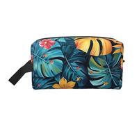 Hojas Tropicales Y Flores - Organizer da viaggio per articoli da toeletta e cosmetici, per uomini e donne, per viaggi, palestra, tutti i giorni