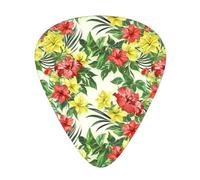 Hojas Tropicales Y Flores Stampa 12 Pezzi Plettri per Chitarra E Ukulele, Regalo Unico Chitarra