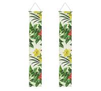 hojas tropicales y flores stampa banner decorazione atmosfera festiva ogni occasione porta interna esterna portico anteriore più
