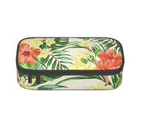 Hojas Tropicales Y Flores Stampa Teen Grande Astuccio di Cancelleria Organizzatore Scuola College Business Travel