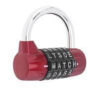 HOJLKLD Lucchetto di sicurezza con 5 lettere, con combinazione, per armadietti per scuola, palestra, armadietti sportivi, recinzioni, cassetta degli attrezzi, custodia, custodia (1, rosso)