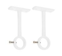 HOJLKLD Staffe per bastoni per tende da soffitto, resistenti, per tende da soffitto e parete, per aste da 2,5 cm, set da 2 (bianco)