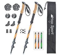 Hojo Sport - Bastoncini da marcia telescopici a 3 fili per escursionismo, trekking, trail, sci o racchetta, realizzati in alluminio Premium rinforzato