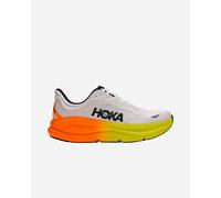 Hoka Bondi 9 White/Neon Tangerine da Uomo 45 1/3 Bianco