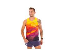 Hoka - Débardeur ultraléger et respirant - M Race Day Singlet Tr Prt Hoka Citrus Prt per Uomo - Taglia S - Giallo