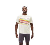 HOKA ONE ONE Maglia Race Day manica corta – Uomo – Bianco/Multicolore – Taglia M (modello 2026)