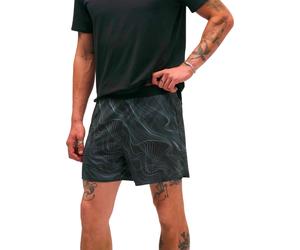 Hoka - Short stretch et ultraléger - M Glide Short 5 Brief Clf Prt Black / White Prt per Uomo - Taglia L - Nero