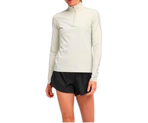 Hoka - T-shirt da trail running con mezza zip - W Glidetech Quarter Zip Truffle Salt per Donne - Taglia S - Grigio