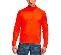 Hoka - T-shirt da trail running da uomo con mezza zip - M GlideTech Quarter Zip Lava per Uomo - Taglia S - Arancione
