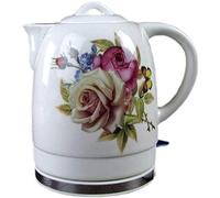 Hokcus Bollitore elettrico in ceramica senza fili, Teiera retrò 1,8 l, 2350 W acqua veloce per tè, caffè, zuppa, base rimovibile, spegnimento automatico, protezione a secco