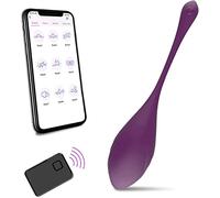 HOKCUS Óvetto Vîbrànté Sěssúáli Donna sèssó Ｐúntó G vîbrátöré Telécomando Massaggiatoré Controllo Wiréless App Intelligénte Bluetooth Farfalla Mut A/Viola/19cm