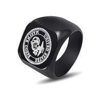 Hokech Anello in acciaio inossidabile Uomini US Army Marine Corps Titanio Punk Biker Anelli