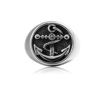 Hokech Anello vintage in acciaio inox con ancora vichinga ad alta lucidatura, anello vichingo nordico per gli uomini alla moda amuleto gioielli regali, 12, Acciaio inossidabile