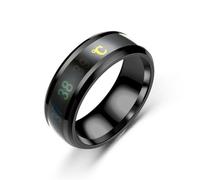 Hokech Blu Nero Argento Colore In Acciaio Inox Umore Emozione Sensazione Intelligente Temperatura Anelli Sensibili Per Le Donne Uomini