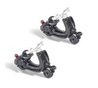 Hokech Divertente Design Nero Scooter Elettrico con Gemelli Dipinti per Gemelli Camicia Francese da Uomo