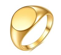 Hokech Donne Uomini Fiore A-Z Lettera Colore Oro Anello Dito Iniziali Nome Alfabeto Femminile Partito Grossi Anelli Gioielli In Acciaio Inox