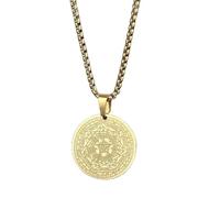 Hokech Il Sigillo dei Sette Arcangeli Amuleto Pendente Collane Uomo Donna Pentagramma Il Sigillo di Ameth Talismano Collana Regalo