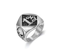 Hokech Mens Teschio in acciaio inossidabile 1% er One Percent Outlaw Moto Biker Ring