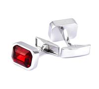 Hokech Multi Cut Rubino Cristallo Gemelli E Borchie Maniche per Camicia Francese da Uomo